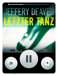 Screenshot des Audible Hörbuch-Players mit dem Hörbuch Letzter Tanz von Jeffery Deaver